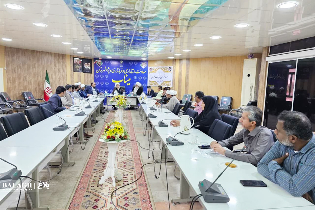 جلسه شورای فرهنگ عمومی در شهرستان میناب با حضور حجت الاسلام روستا آزاد