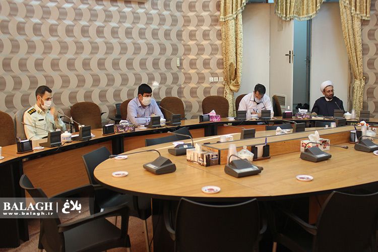 جلسه بررسی زمینه های مشترک همکاری میان دفتر تبلیغات اسلامی و ناجا قم