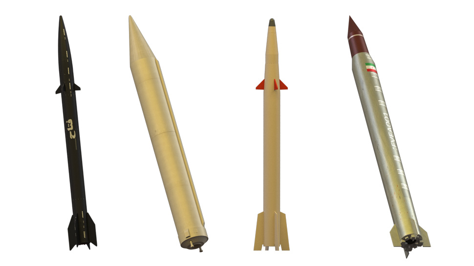 فایل خام تصویر موشک ها بدون زمینه جهت استفاده طراحان