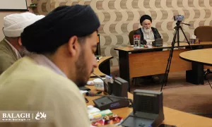 نشست صمیمی گروه تبلیغ تخصصی «اندیشه ولایت فقیه» با آیت الله سید عبدالهادی شاهرودی