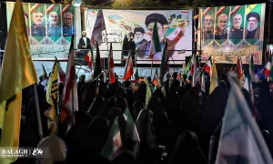 تجمع شبانه و حماسه‌انگیز مردم شریف شهر قم در میدان نبوت