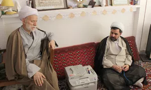 عيادت معاون فرهنگي وتبليغي دفتر تبليغات اسلامي با حجت الاسلام رباني نسب