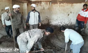 حضور گروه تبلیغی حامیان ولایت شهرستان بایل جهت امداد رسانی در مناطق سیل زده