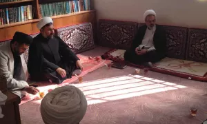 حجج الاسلام سعید روستاآزاد و یحیی کمال در جمع گروه های تبلیغی